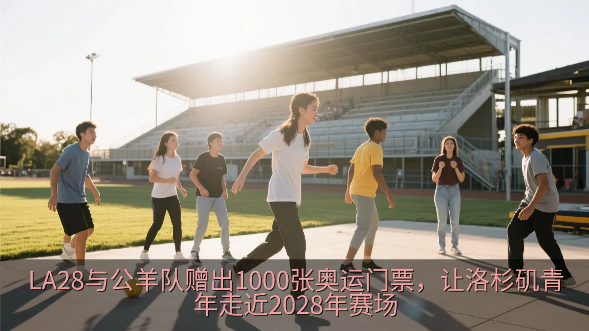 青年在体育场外参加社区体育活动
