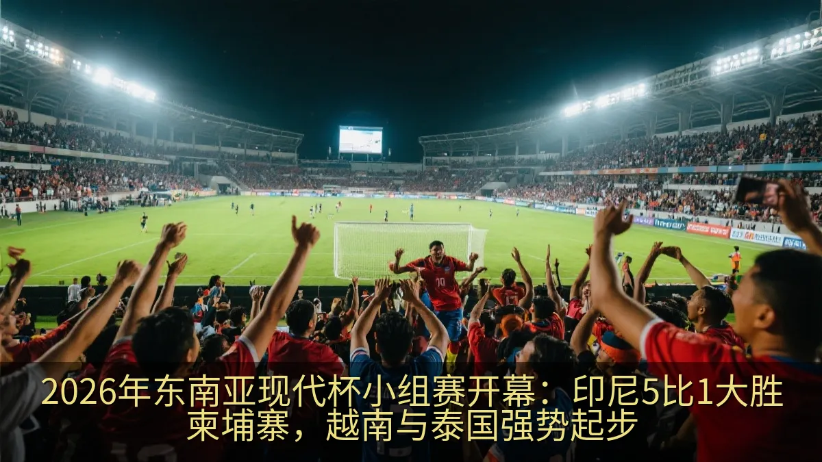 2026年东南亚现代杯小组赛开幕：印尼5比1大胜柬埔寨，越南与泰国强势起步